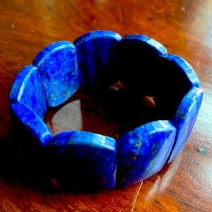 Silpada Chunky genuine lapis lazuli stretch bracelet